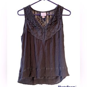 Knox Rose Black Sleeveless Top Medium